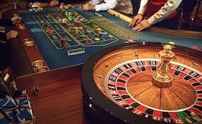 Roulette wheel in active play with multiple players viewing live stream
